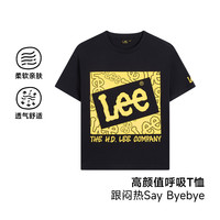 李 Lee夏季男童短袖T恤字母印花女童夏装透气纯棉薄款中大儿童上衣