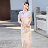 【中国风印花】春夏女装2024连衣裙年轻气质文艺改良旗袍