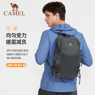 骆驼 户外运动登山包超轻男女骑行徒步越野防水书包A1W3B5127C深灰色 A1W3B5127C,深灰色