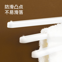 FaSoLa卫生间毛巾置物架可旋转免打孔墙上壁挂毛巾杆浴室收纳挂架