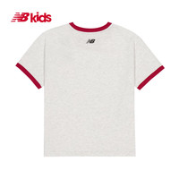  BALANCE4-14岁男女儿童夏季款创意圆领短袖T恤 浅灰色 160 身型160cm