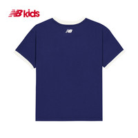  BALANCE4-14岁男女儿童夏季款创意圆领短袖T恤 藏青 160 身型160cm
