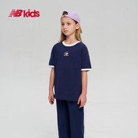  BALANCE4-14岁男女儿童夏季款创意圆领短袖T恤 藏青 140 身型140cm