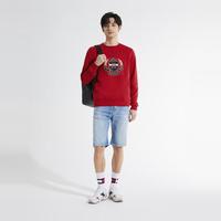 Tommy Hilfiger 男休闲学院风重工徽章刺绣合身版套头卫衣29331