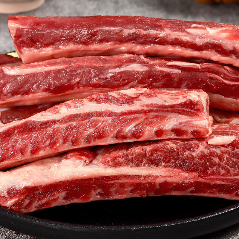 卓宸 澳洲谷饲原切三肋牛肋排  牛排骨段烤肉长肋排炖煮 源头直发