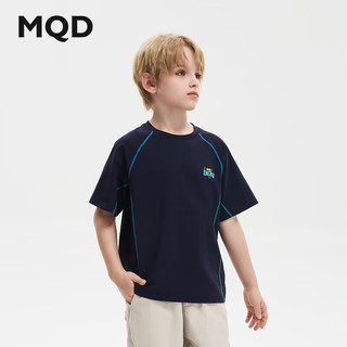 马骑顿（MQD）MQD童装男大童24夏运动休闲短袖T恤 藏青 130cm 