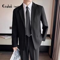 西服套装男士外套休闲春秋上衣伴郎新郎结婚商务职业正装小西装男