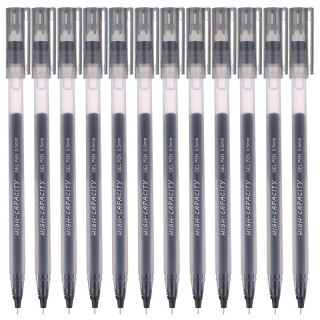 晨光 文具0.5mm黑色中性笔 一体化签字笔 大容量水笔 20支/盒AGPB6904
