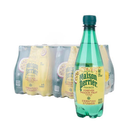 巴黎水 perrier 进口法国巴黎水Perrier无糖气泡水矿泉水柠檬味饮料500ml*24瓶