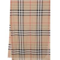 BURBERRY 博柏利经典格纹薄款丝巾女士围巾披肩
