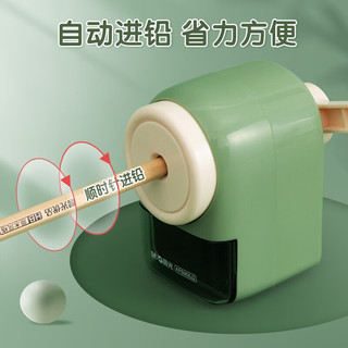 晨光（M&G）文具手摇削笔机 用削铅笔器卷笔刀转笔刀手摇便携式儿童多功能削笔刀 开学文具 樱花粉 自动进铅