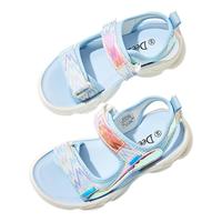 笛莎女童凉鞋夏季中大童女孩儿童宝宝透气包趾防滑沙滩软底鞋