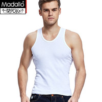 莫代尔2件男士背心男纯棉内衣打底无痕背心运动马甲无袖跨栏春夏汗衫男 【纯棉背心】2件装 L 170/95(小码)