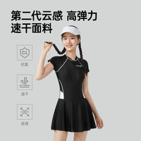 Umay佑美泳衣女款2025泡温泉女士泳衣遮肚显瘦游泳馆连体保守 XXXL 双层裤【塑身显瘦/防走光】{海滩/水上乐园/温泉}黑色.