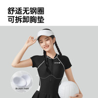 Umay佑美泳衣女款2025泡温泉女士泳衣遮肚显瘦游泳馆连体保守 XXXL 连体裙【遮肉显瘦/超时尚】{海滩/水上乐园/温泉}藏青.