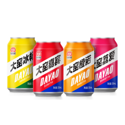 大窑 果味汽水 嘉宾+橙诺+荔爱 330ml*8罐
