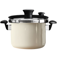 鹤家印（TSURUYA）珐琅高压锅 加厚压力锅多重防爆 燃气电磁炉通用 家用珐琅压力锅