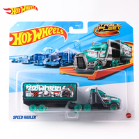 风火轮合金小车运输系列孩之宝联名变形金刚拖车通天晓男孩玩具 欧翼高速运输车