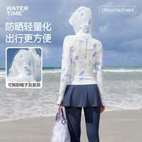 WaterTime泳衣分体女款泡温泉三件套海边度假潜水长袖长裤防晒衣 L 墨韵白澜