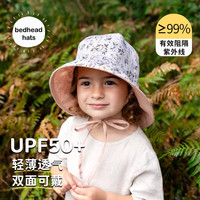 Bedhead澳洲全年龄段/亚麻渔夫防晒帽男女童亲子遮阳太阳帽UPF50+ 香草花-亚麻圆顶渔夫帽 M(1-3y头围50-54cm)