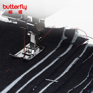 蝴蝶牌（BUTTERFLY）6032家用电动多功能台式缝纫机锁眼锁边吃厚薄大功率 带扩展台