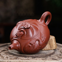 MULTIPOTENT宜兴紫砂壶大红袍茶壶鱼化龙美术师陈浩金作品260ml盒