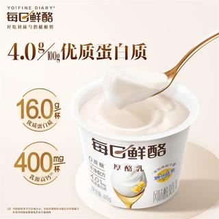 蒙牛 每日鲜酪0蔗糖厚酪乳 原味 400g*1杯 风味酸奶