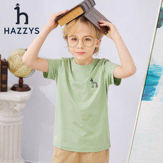 哈吉斯（HAZZYS）童装夏新款男女童简约时尚舒适柔软不易变形T恤