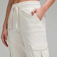 露露乐蒙lululemon丨Dance Studio 女士宽松剪裁中腰工装运动裤 拒水 LW5GODA 骨白 XL