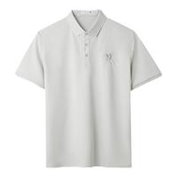 【凉感】HLA/海澜之家山不在高短袖POLO衫25春夏新大码刺绣T恤男