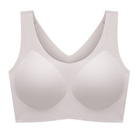 Glambody MAGIC NATURAL LINE云朵无痕内衣女士无尺码bra一片式胸罩大胸显小固定杯文胸682368 绒白桃 均码 （适合 85-130斤）