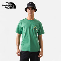 北面(The North Face)短袖春夏男夏季大LOGO户外运动舒适透气T恤81MV N11/绿色 XXL