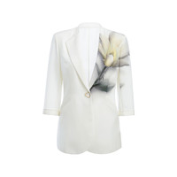 奈蔻【袁泉同款】NEXY.CO x 罗比联名系列秀场同款通勤休闲西装外套女 白色 2XL