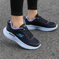 斯凯奇（Skechers）女鞋夏季2025厚底减震运动鞋防滑轻便跑步鞋网面百搭休闲鞋 129441-BKLV 36