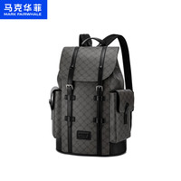 马克华菲新款背包男士商务双肩包潮流大容量电脑包旅行包学生书包