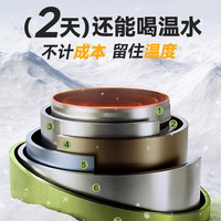 苏泊尔保温杯大容量316L不锈钢水杯男女泡茶户外保温水壶2025 1.6L天幕白【赠杯刷+贴纸】