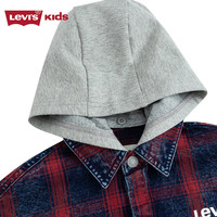 Levi's李维斯儿童牛仔衬衫2025春季经典水洗男童女童衬衣童装 圣得西蓝 110 /56 【身高104-110cm】