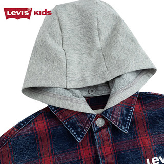Levi's李维斯儿童牛仔衬衫2025春季经典水洗男童女童衬衣童装 圣得西蓝 150 /72 【身高140-152cm】