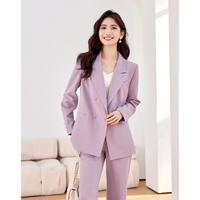 安乃安 on&on【气质通勤西服套装】2024秋季简约时尚西装外套西裤两件套女