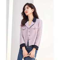 安乃安 on&on【法式撞色短款小香风外套】25春秋装高级感上衣小个子西装女