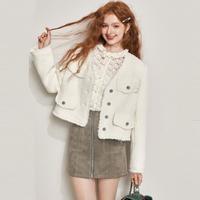 美式甜心 春季款百搭宽松显瘦短外套小香风设计感