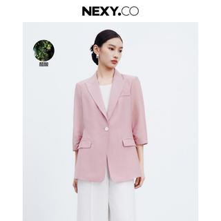 【桑蚕丝】2024秋季通勤七分袖休闲气质西装外套女