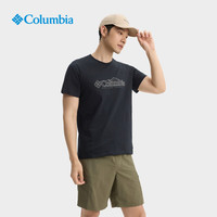 Columbia哥伦比亚户外25春夏男女简约圆领运动短袖T恤AE1363 002 男女同款 L (180/100A)
