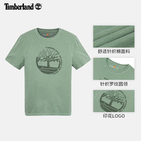 添柏岚（Timberland）男款短袖T恤春夏户外休闲透气|A6BCM A6BCMEC6/绿湾色 L