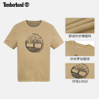 添柏岚（Timberland）男款短袖T恤春夏户外休闲透气|A6BCM A6BCMDH4/甘草黄 M