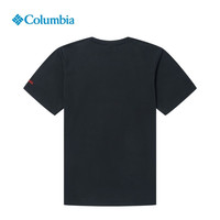 Columbia哥伦比亚春夏男款城市户外吸湿透气时尚印花针织短袖T恤AE8915 011 L