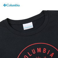 Columbia哥伦比亚春夏男款城市户外吸湿透气时尚印花针织短袖T恤AE8915 011 S
