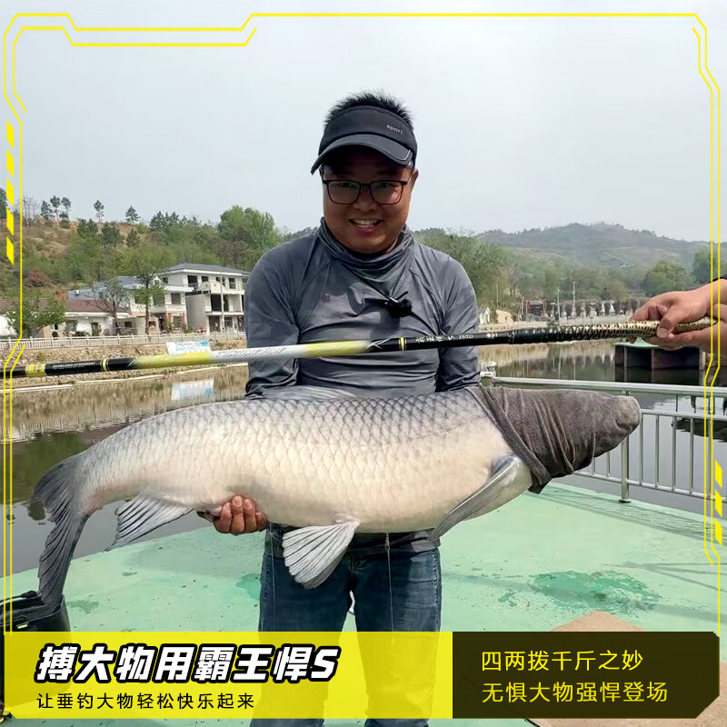 钓鱼王新品霸王悍S大物竿鲢鳙竿轻硬综合竿黑坑巨物台钓竿免费试钓 7.2m 霸王悍s【4月18日19点开售】