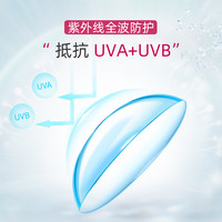 库博光学银采 半年抛隐形眼镜店 透明高透氧美瞳镜片 900