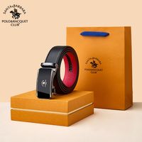 百亿补贴：SANTA BARBARA POLO 圣大保罗 男士真皮自动扣皮带